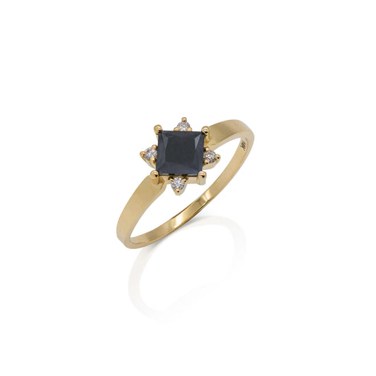 Eva ring - Black diamond